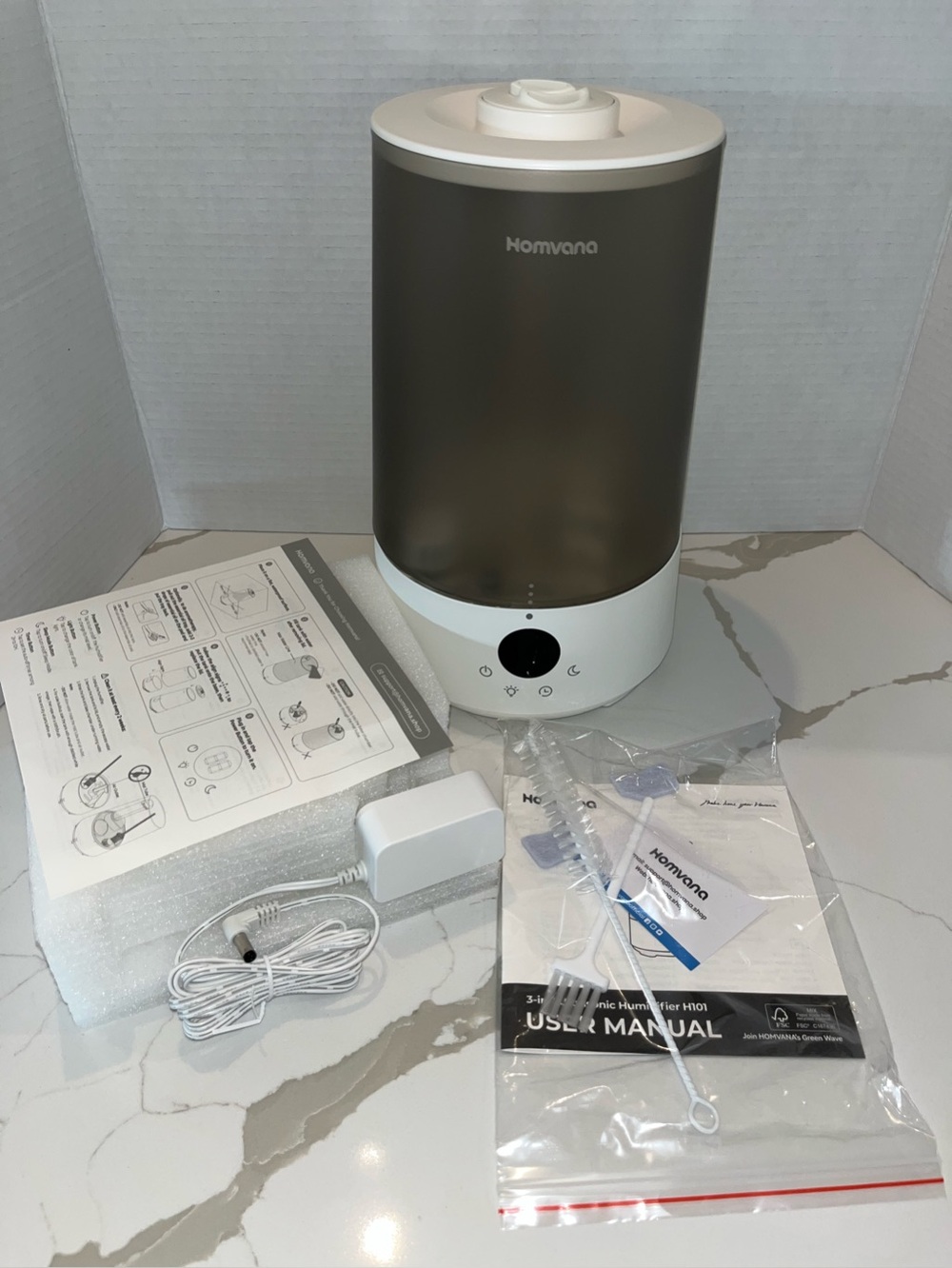 Homvana Ultrasonic Humidifier 3.6L : Sleep Mode/ Mood Lights / Aroma Therapy NEW